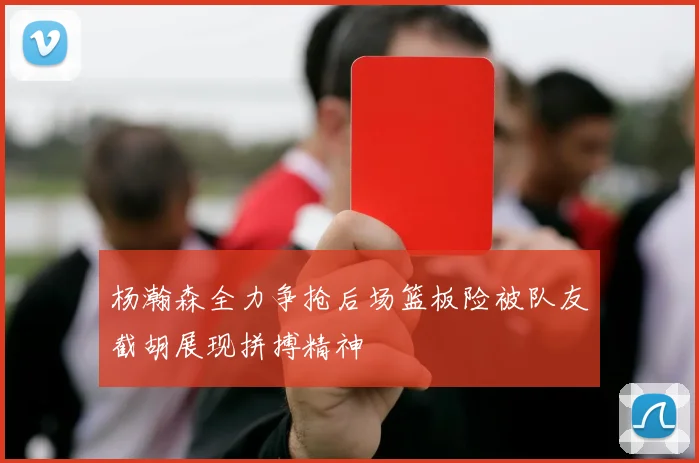 杨瀚森全力争抢后场篮板险被队友截胡展现拼搏精神